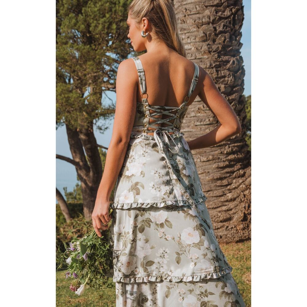 Show Me Your Mumu Lady Corset Dress in Secret Garden Floral XL NWT